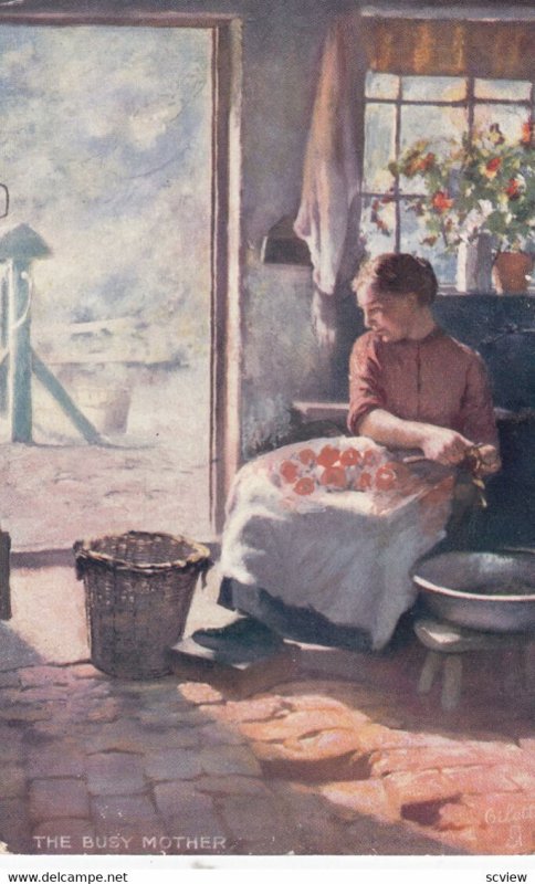 The Busy Mother, 1900-10s; TUCK 9409