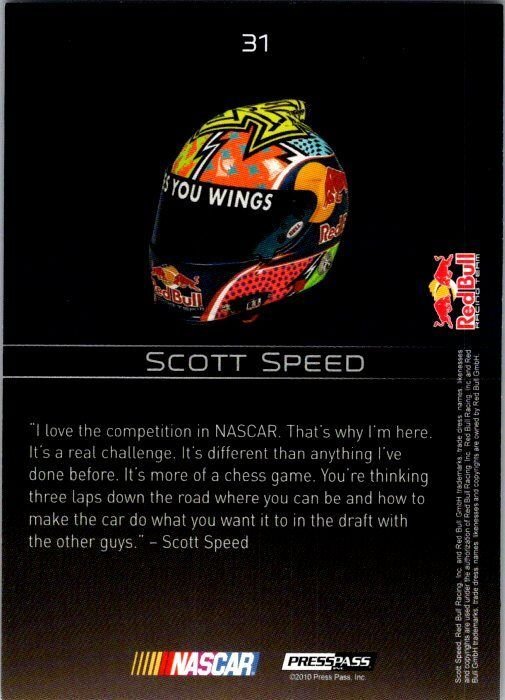 NASCAR 2010 Premium Sports Card Scott Speed sk0776