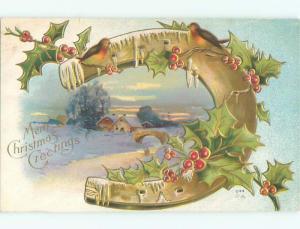Divided-Back CHRISTMAS SCENE Great Postcard W9417
