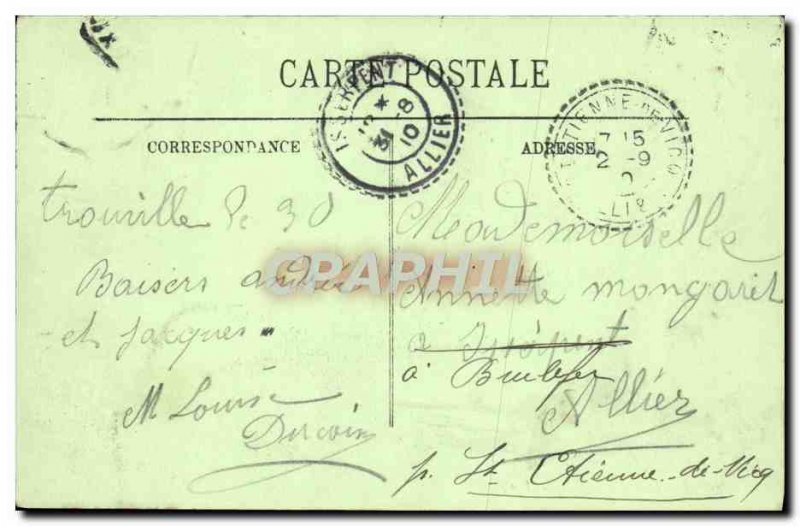 Old Postcard Le Treport Le Phare a Day Storm