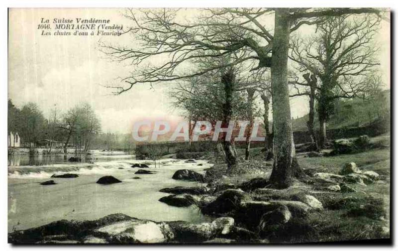 Old Postcard Switzerland Vendeenne Mortage The Waterfalls has Fleuriais