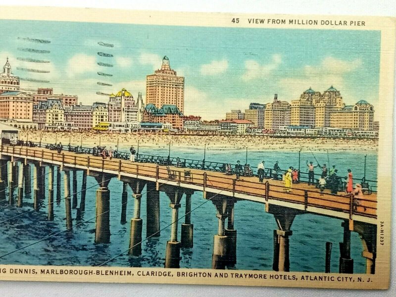 Vintage Postcard 1939 Dennis, Traymore, Brighton, Claridge Atlantic City NJ