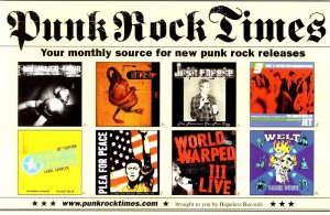 Advertising  PUNK ROCK TIMES Monthly Band~Music News  2000 Chrome Postcard
