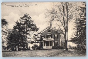 1911 Oberlin Ohio Vintage Postcard President King's Residence House Home Posted
