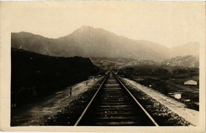 PC CPA Railway real photo postcard INDONESIA (a17535)