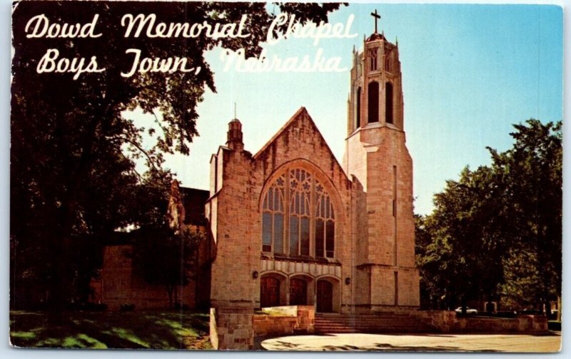 Postcard - Dowd Memorial Chapel. Boys Town, Nebraska, USA