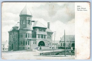 Pre-1906 HIGH SCHOOL MERIDEN CONNECTICUT CT ANTIQUE POSTCARD