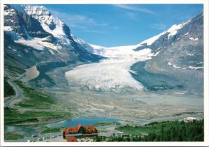 Athabasca Glacier Columbia Icefield Alberta AB Birdseye Vintage Postcard D37