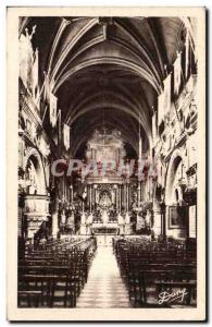 Postcard Old Verdelais Interior of the basilica