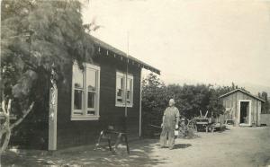 1919 Hemet Riverside California Brown Residence Painter Walnut Peach Tree RPPC