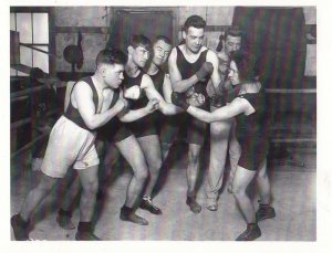 Underground Boxing Class Boxer 1920s Training Award Winning Real Photo Postcard