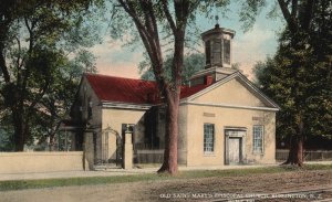 Vintage Postcard 1920 Old Saint Mary's Episode Paul Church Burlington New Jersey