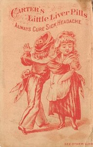 Approx. Size: 2.75 x 4.25 Carter's little liver pills  Late 1800's Tradecard ...