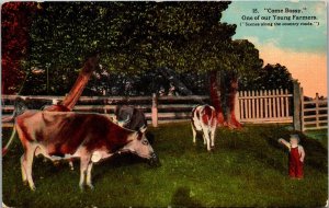 Cows Come Bossy One Of Our Young Farmers 1914