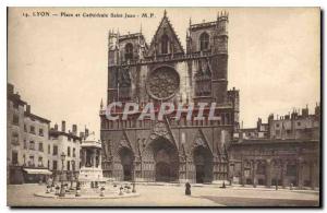 Postcard Old Lyon Place de la Cathedrale Saint Jean