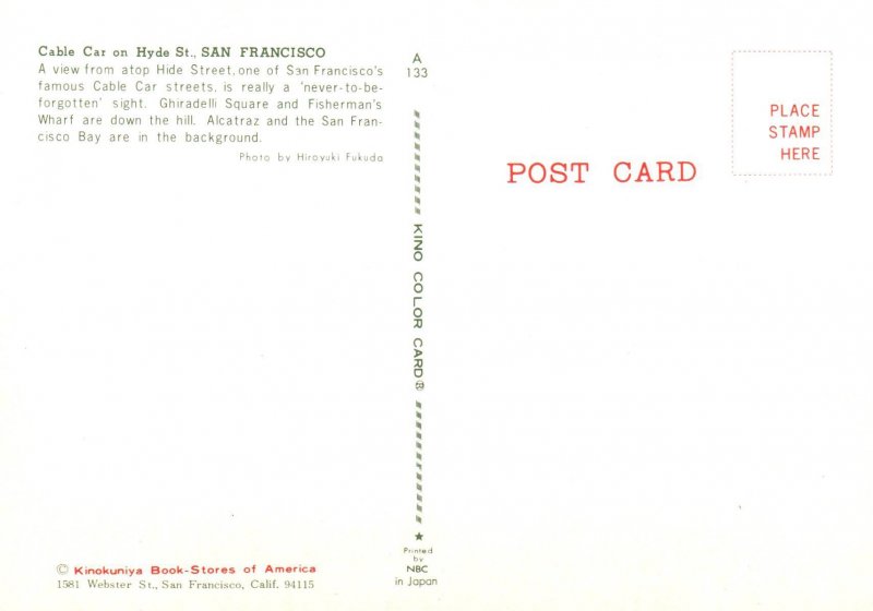 Cable Car on Hyde Street,San Francisco,CA