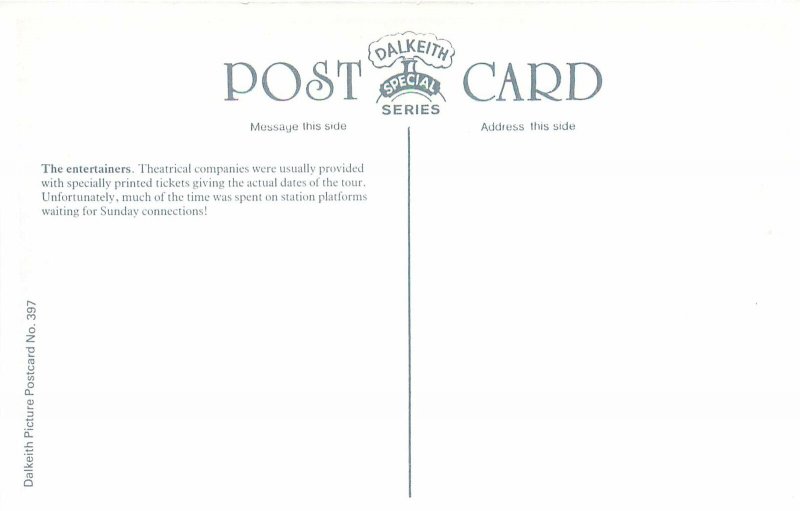 Dalkeith picture Postcard entertainers train tickets