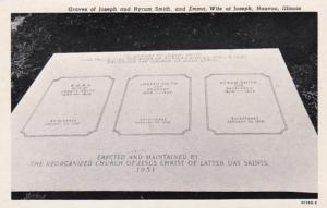 Illinois Nauvoo Graves Of Joseph and Hyrum Smith & Emma Wife Of Joseph Curteich