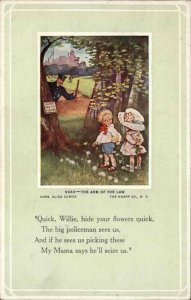 Eliza Curtis Policeman Goes After Children No. 9683 c1910 Vintage Postcard
