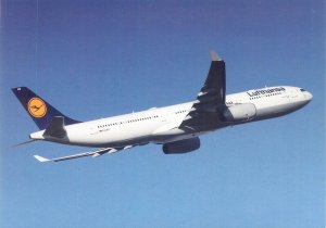German Airlines Lufthansa Airbus A330-300 Plane postcard