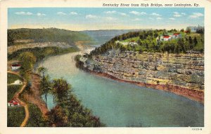 Lexington Kentucky 1940s Postcard Kentucky River from High Bridge