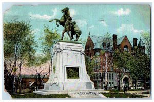 1910 Strathcona Memorial and YMCA On Dominion Square Montreal Canada Postcard