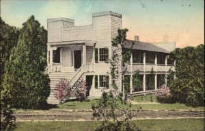 Huntsville Texas TX Sam Houston Steamboat House Hand Colored Postcard