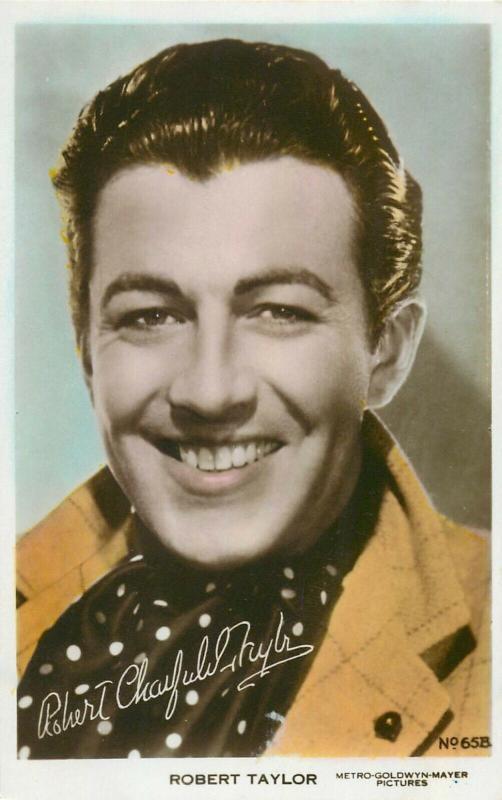 Robert Taylor American film and television actor postcard