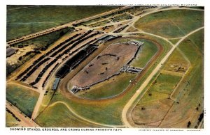 Postcard WY Cheyenne - Frontier Park aerial showing stands and grounds