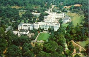 postcard WV - White Sulphur Springs - The Greenbrier - aerial view