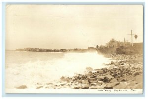 1910 Beach Surf View Winthrop Highlands Massachusetts MA RPPC Photo Postcard