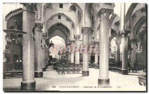 Algeria Constantine Old Postcard Interior of the cathedral