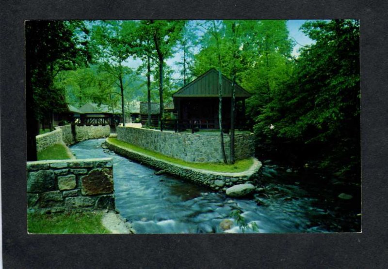 TN Twin Island Motel Smokey National Park Gatlinburg Tennessee Postcard