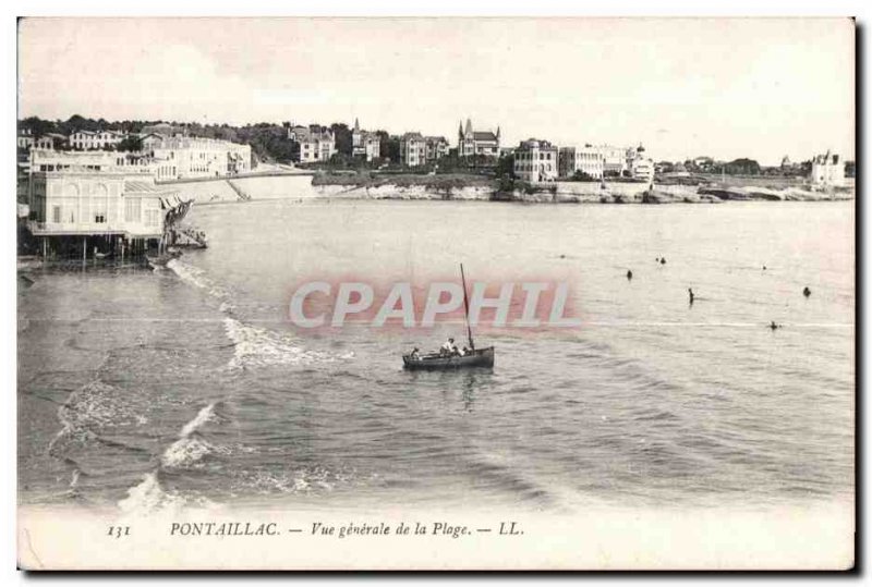 Pontaillac - Generale view of the beach - Old Postcard