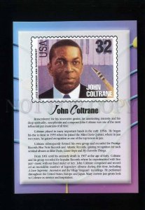 207998 USA Legends of American Music John Coltrane postcard