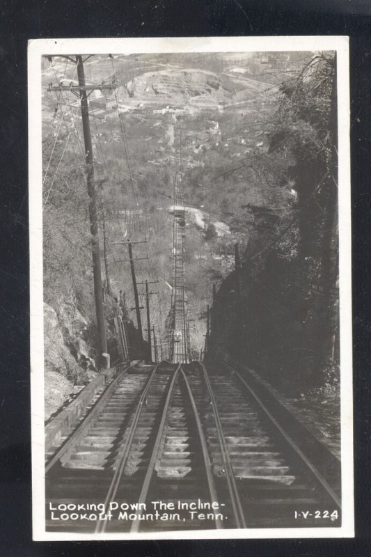 RPPC LOOKOUT MOUNTAIN TENNESSEE LOOKING DOWN INCLINE REAL PHOTO POSTCARD