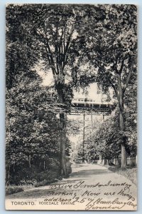 1907 Toronto Canada Vintage Postcard Rosedale Ravine Bridge Exterior View Posted