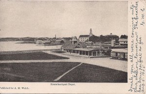 Kennebunkport ME, Train Station, Depot, RR Railroad, Maine Central, 1905 DPO