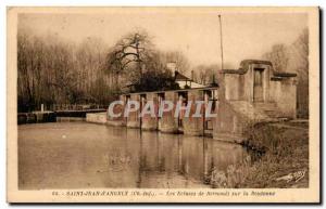 Old Postcard St. Jean d & # 39Angely The locks of Bernouet on Boutonne