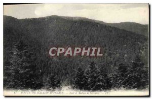Postcard Old Route du Ballon d'Alsace and Fort Ballon de Servance