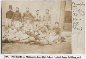 RPPC: Mediapolis, Iowa High School Football Team (Bulldogs), used (52498)