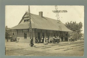 Hartford WISCONSIN RP1910 DEPOT Train Station C.M. & ST. P. R.R. CM&StP Railroad