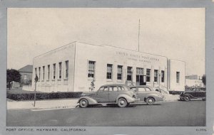 Post Office Cars Hayward California 1950c postcard