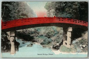 1907-15 Bridge Sacred Japan Nikko Postcard Vtg Kanaya Shinkyo 