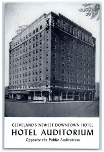 c1940 Exterior View Hotel Auditorium Building Cleveland Ohio OH Antique Postcard