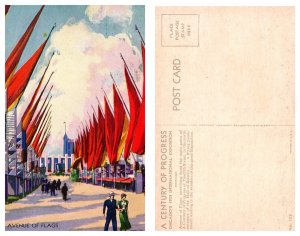Avenue of Flags, A Century of Progress, Chicago's 1933 International Expositi...