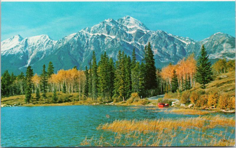 Pyramid Mountain Jasper AB Alberta Rocky Mountains Unused Vintage Postcard D72