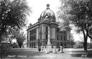 Court House Real Photo Lancaster WI 