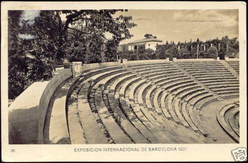 Exposition 1929 Spain Barcelona, Greek Theatre, RPPC