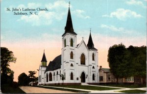 Postcard St. John's Lutheran Church in Salisbury, North Carolina